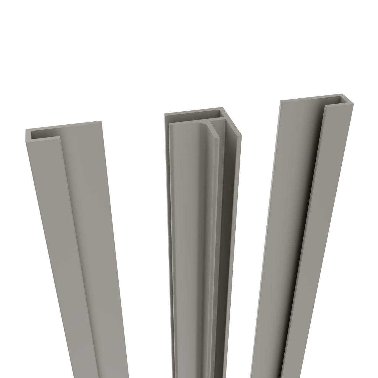 Linie jeu de profilés universel panneaux muraux 260 cm gris pierre
