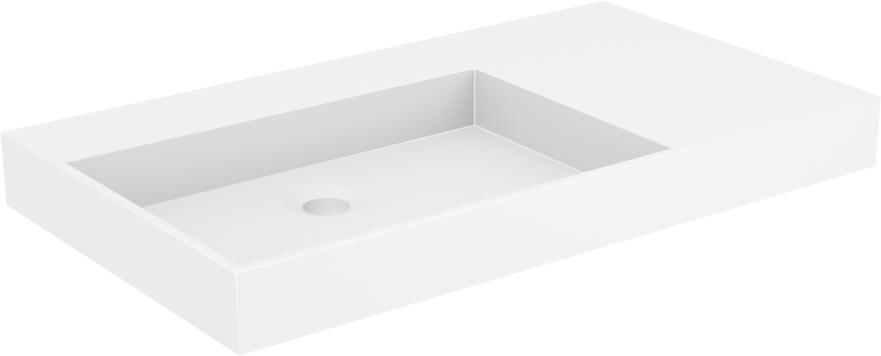 Storke jura vasque asymétrique gauche Solid Surface mat 80 x 46 cm