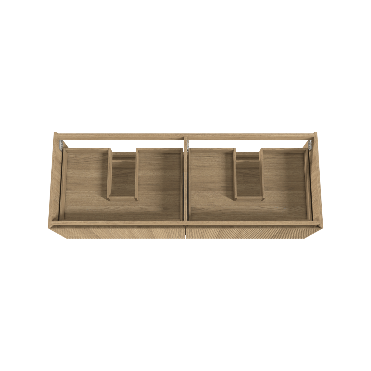 Balmani Fila by Mitra meuble sous-vasque suspendu 150 x 55 cm plaqué chêne naturel 2 tiroirs
