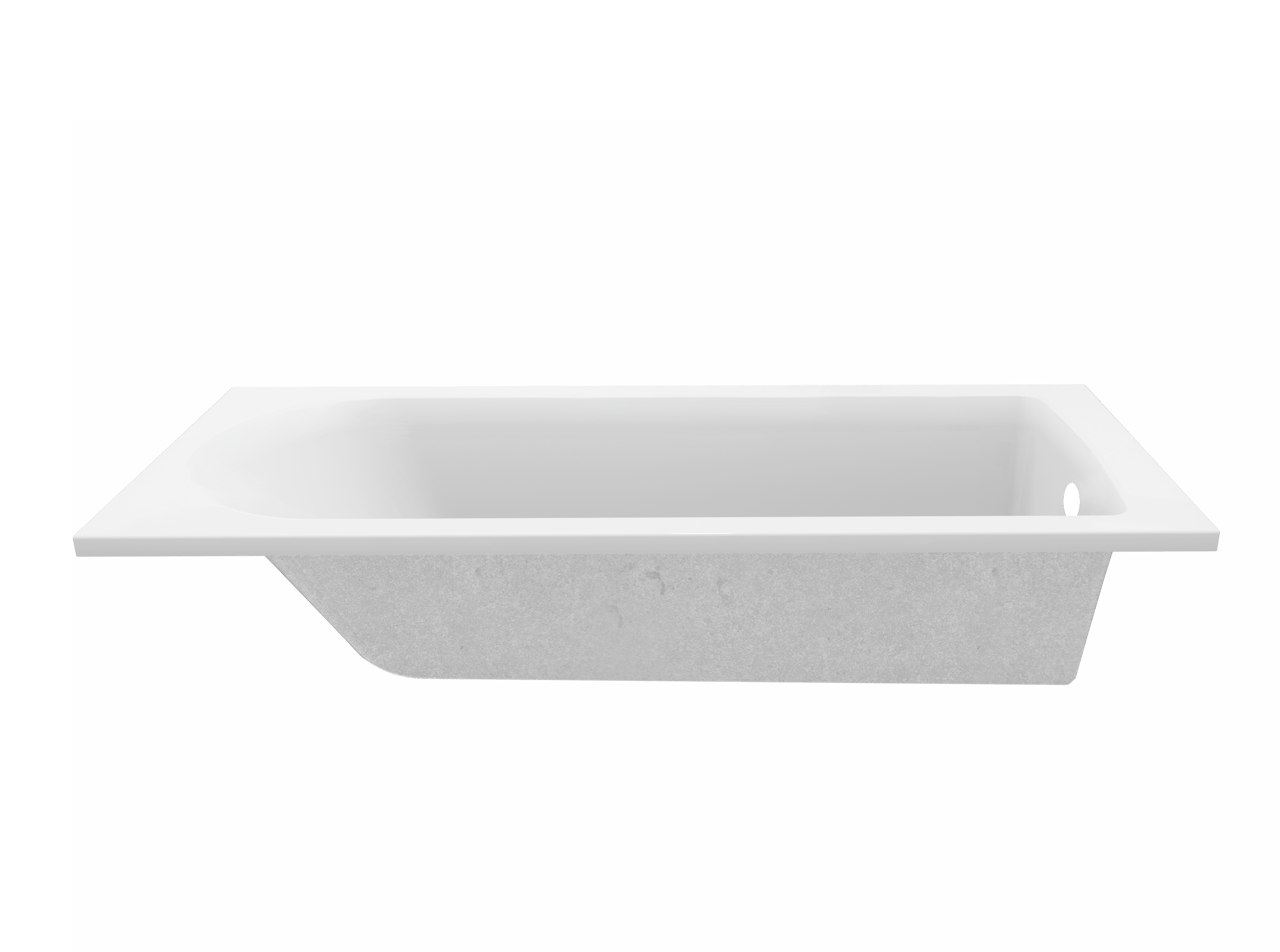 Luca Varess Rosala 1-Personen-Einbaubadewanne: 180 x 80 cm, Acryl, Weiß mat