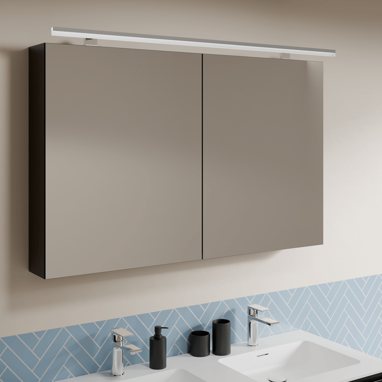 Luca Varess Serena LED luminaire 120 cm chrome