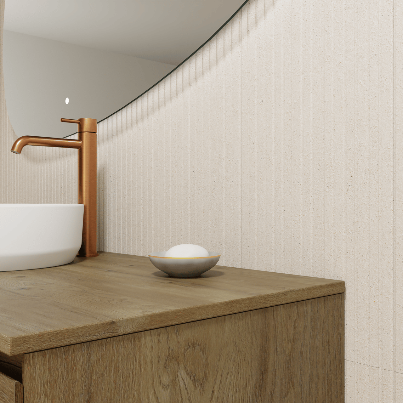 Carruzo Nube keramische wandtegels 7 stuks 30x75cm Crema Deco