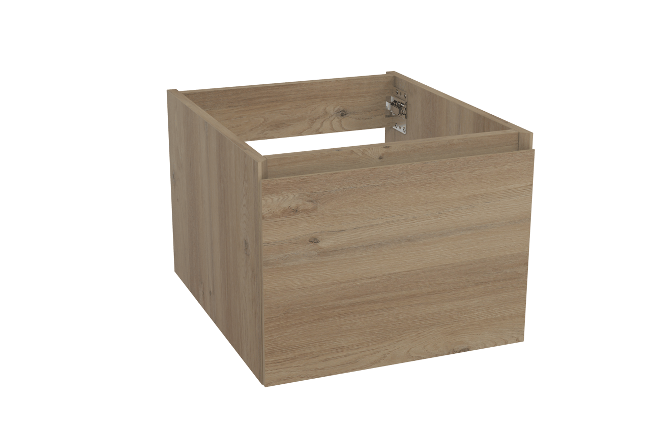 Storke Edge zwevende wastafelonderkast 45 x 52 cm ruwe eik 1 lade