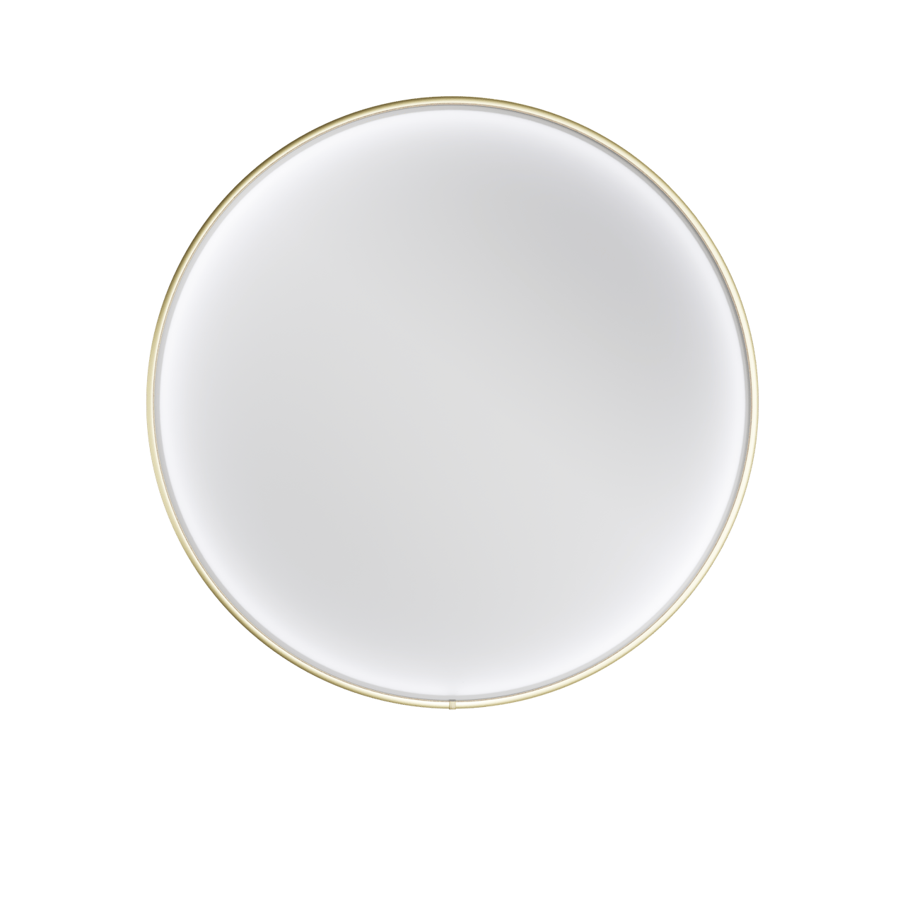 Balmani Secret rond badkamerspiegel Brushed Champagne Gold Ø 90 cm met spiegelverlichting en anti-damp