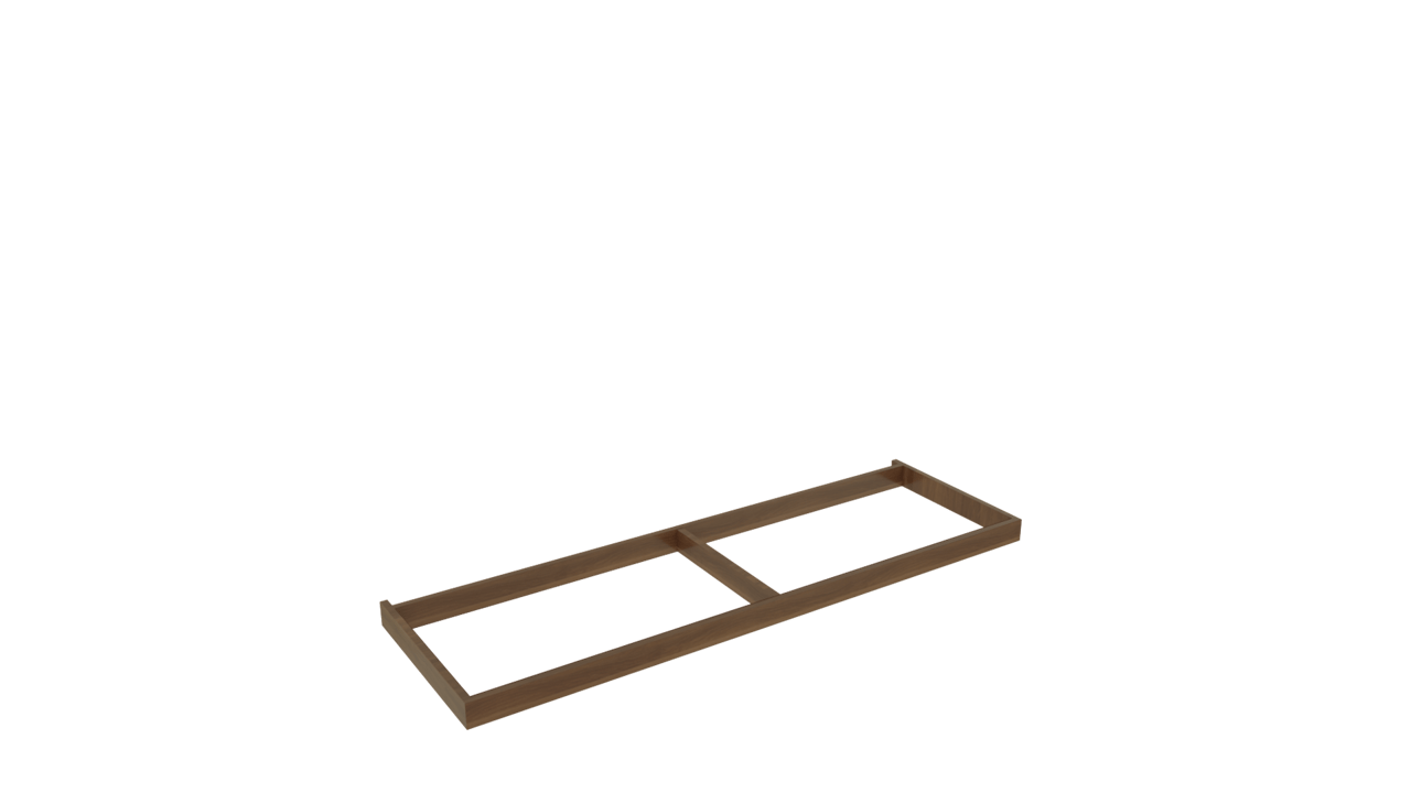 Balmani Lucida socle pour meuble sous-lavabo noyer 150 x 55 cm
