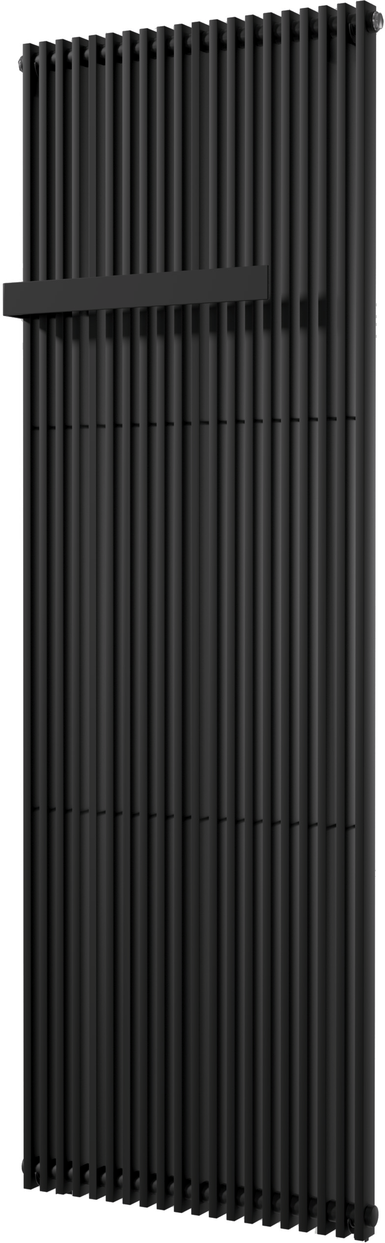 Vipera Corrason enkele badkamerradiator 60 x 180 cm centrale verwarming mat zwart zijaansluiting 1819W