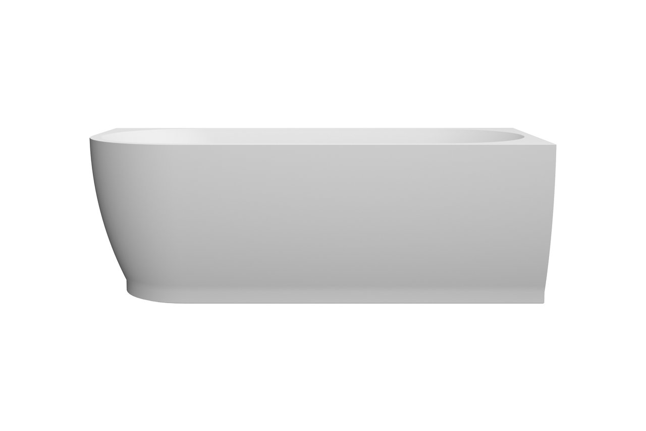 Linie Paulo baignoire d'angle droite simple 170 x 75 cm acrylique blanc mat