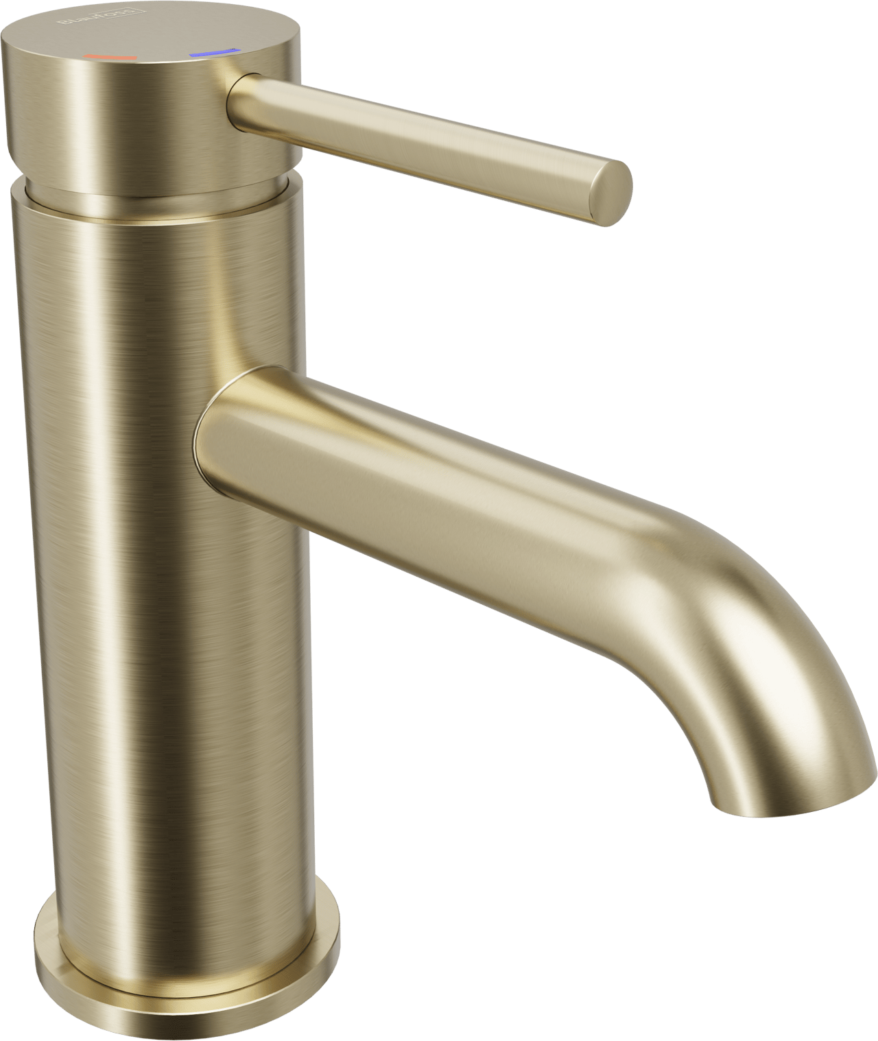 Blaufoss Round EcoStart standaard wastafelkraan Brushed Champagne Gold