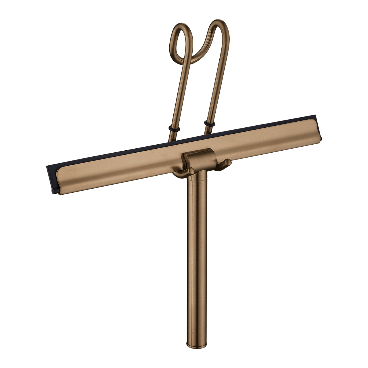 Blaufoss raclette de douche Brushed RoseGold avec système de suspension sur paroi de douche