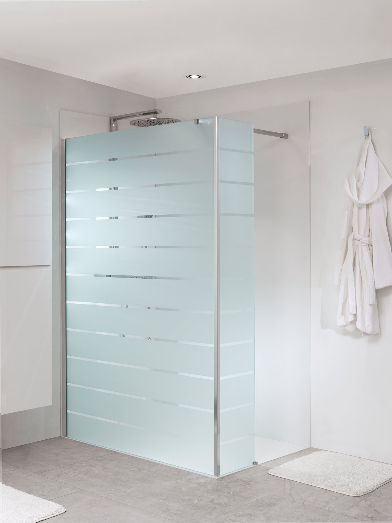 Balmani Zeno panneau mural de douche 140 x 220 cm marbre composite blanc mat texture ardoise