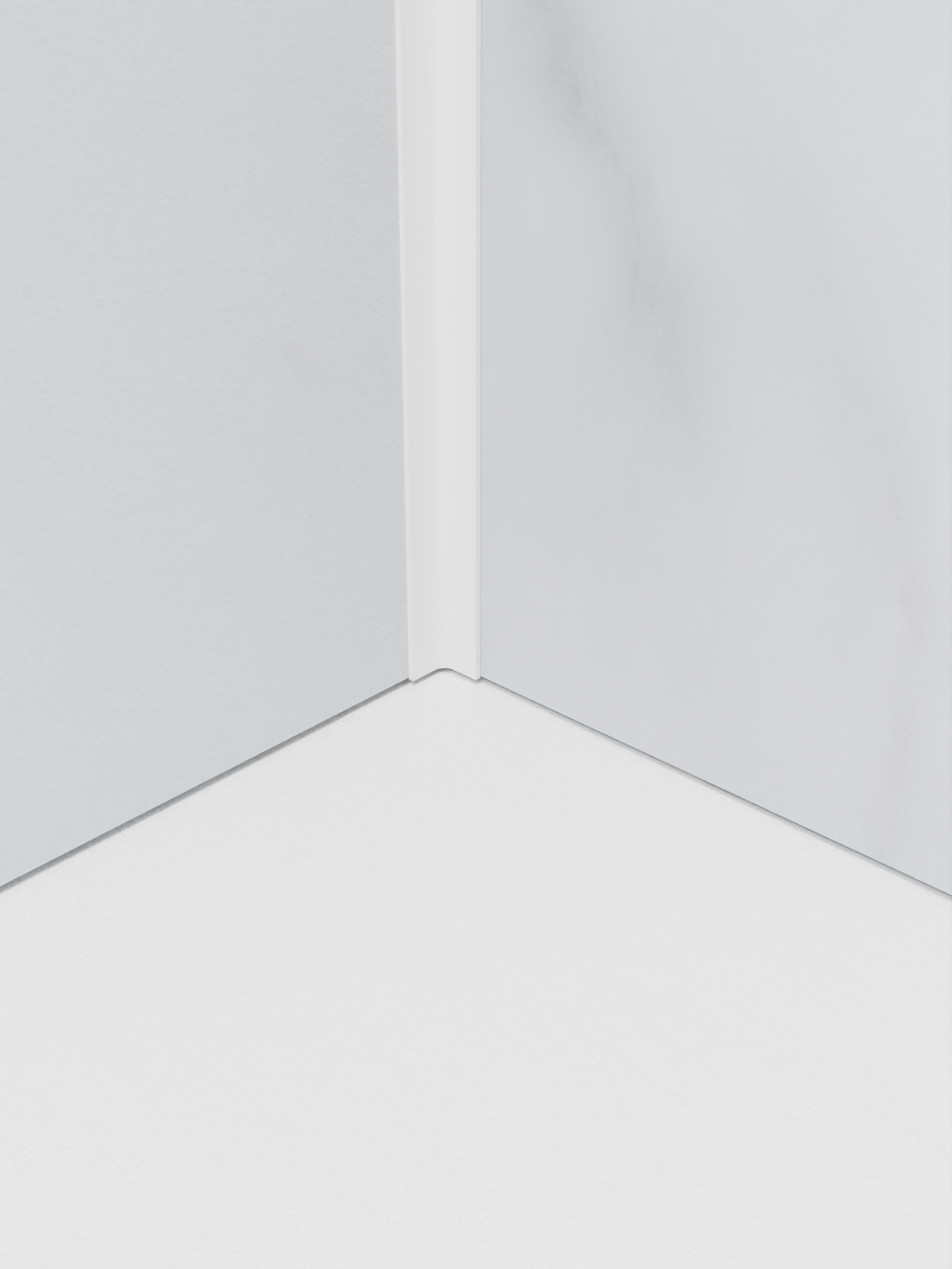 Linie lot de profilés d'angle + profilés latéraux pour panneau mural salle de bain 210 cm blanc mat