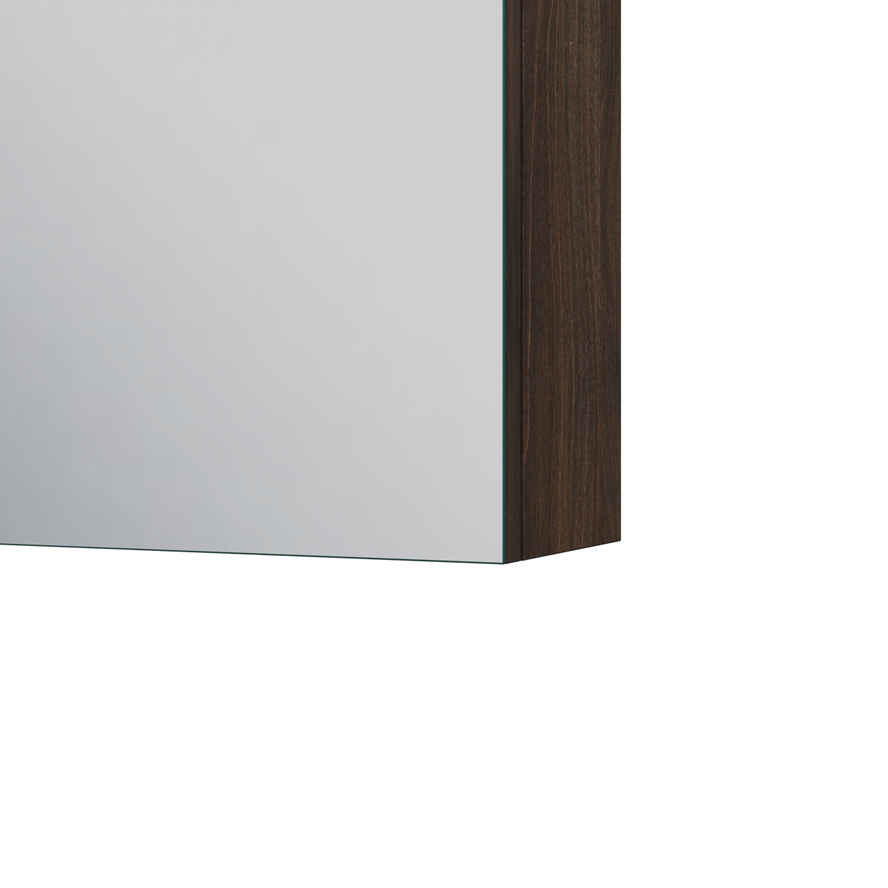 Linie Montro spiegelkast 100 x 75 cm donkere notenhout