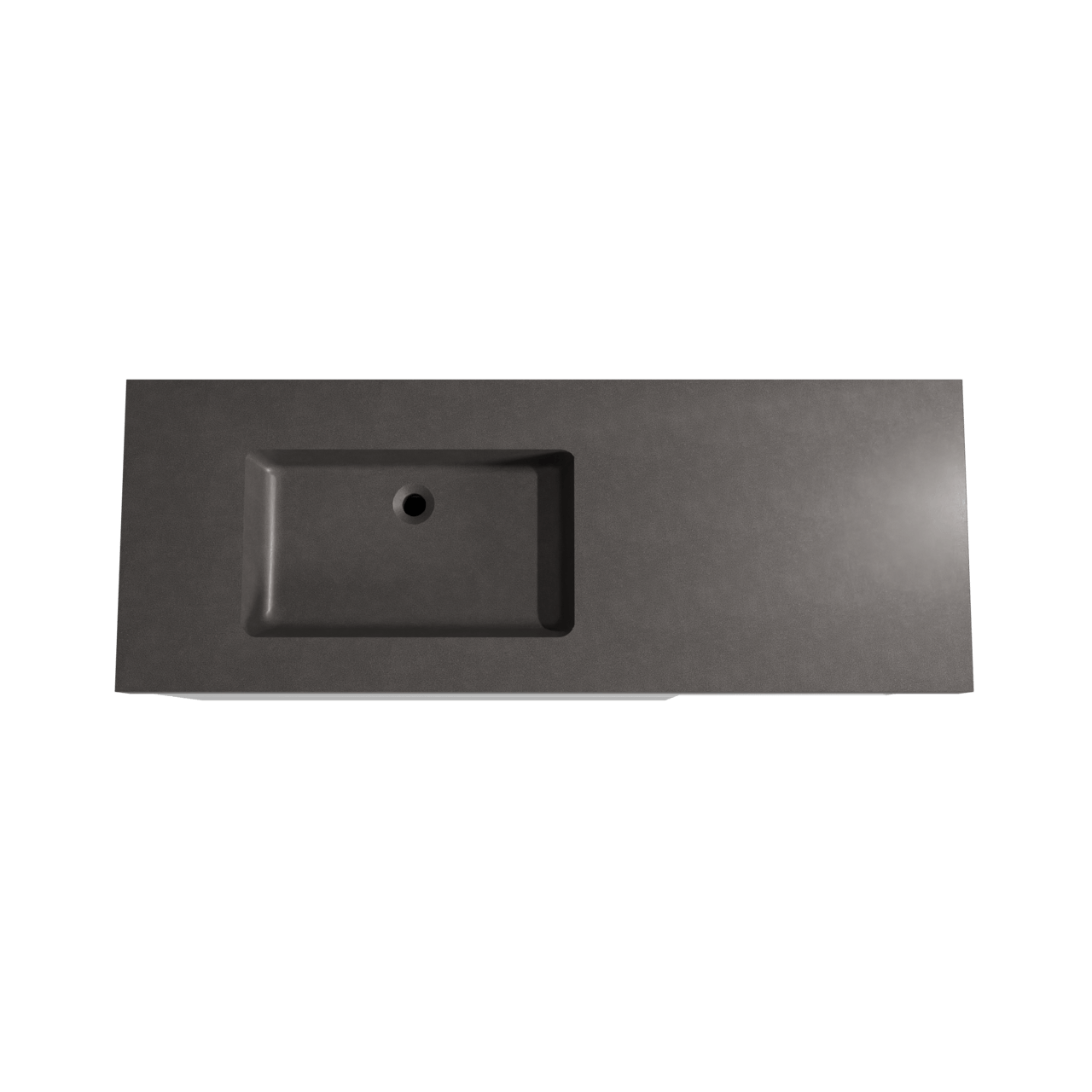 Storke Edge zwevend badkamermeubel 140 x 52 cm glanzend wit met Scuro High asymmetrisch linkse wastafel in kwarts mat zwart