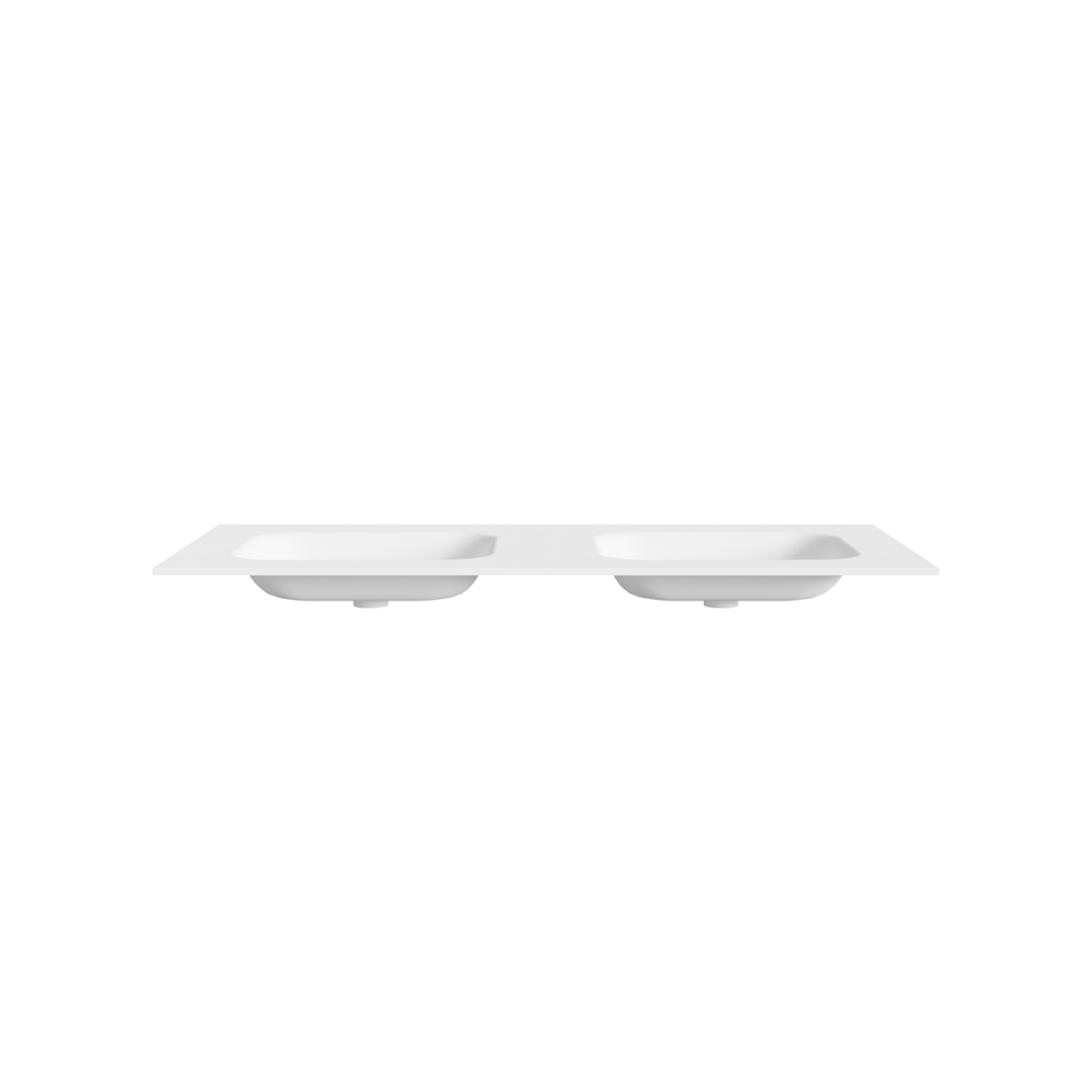 Balmani Tablo Arcato double vasque Solid Surface mat 135 x 55 cm, crépine incluse