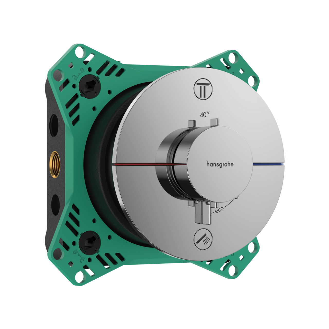 Hansgrohe Showerselect Comfort S thermostat encastrable 2 sorties chrome brillant