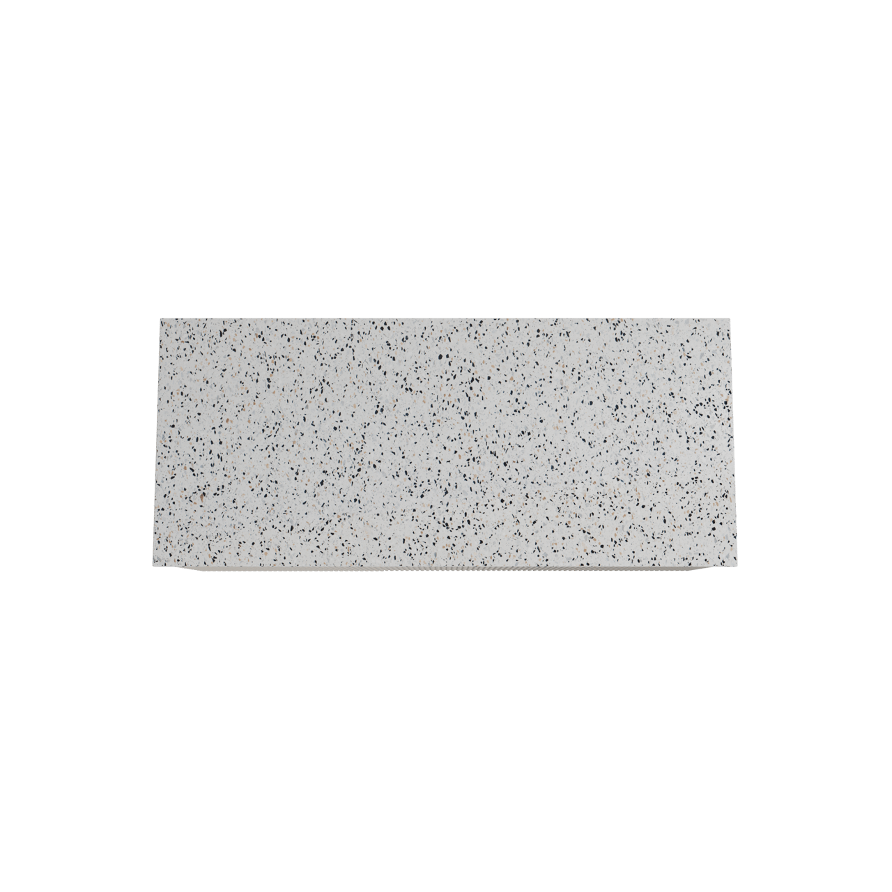 Storke Ribs meuble salle de bains suspendu 120 x 52 cm soie grise avec Tavola tablette simple ou double en blanc/noir mat terrazzo, Nervure droite symétrique verticale