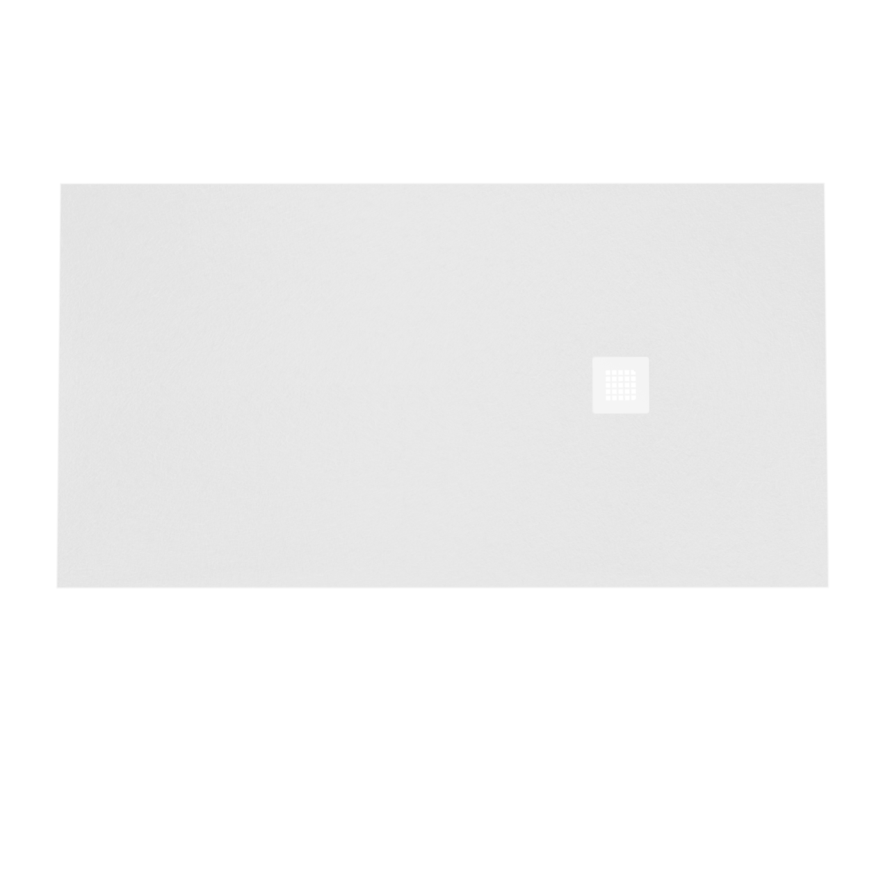 Balmani Vega receveur de douche 170 x 90 cm marbre composite blanc mat texture ardoise