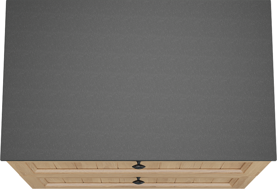 Balmani Lemon staand badkamermeubel 90 x 55 cm, fineer natuur eik met Stretto enkel tablet in graniet zwart