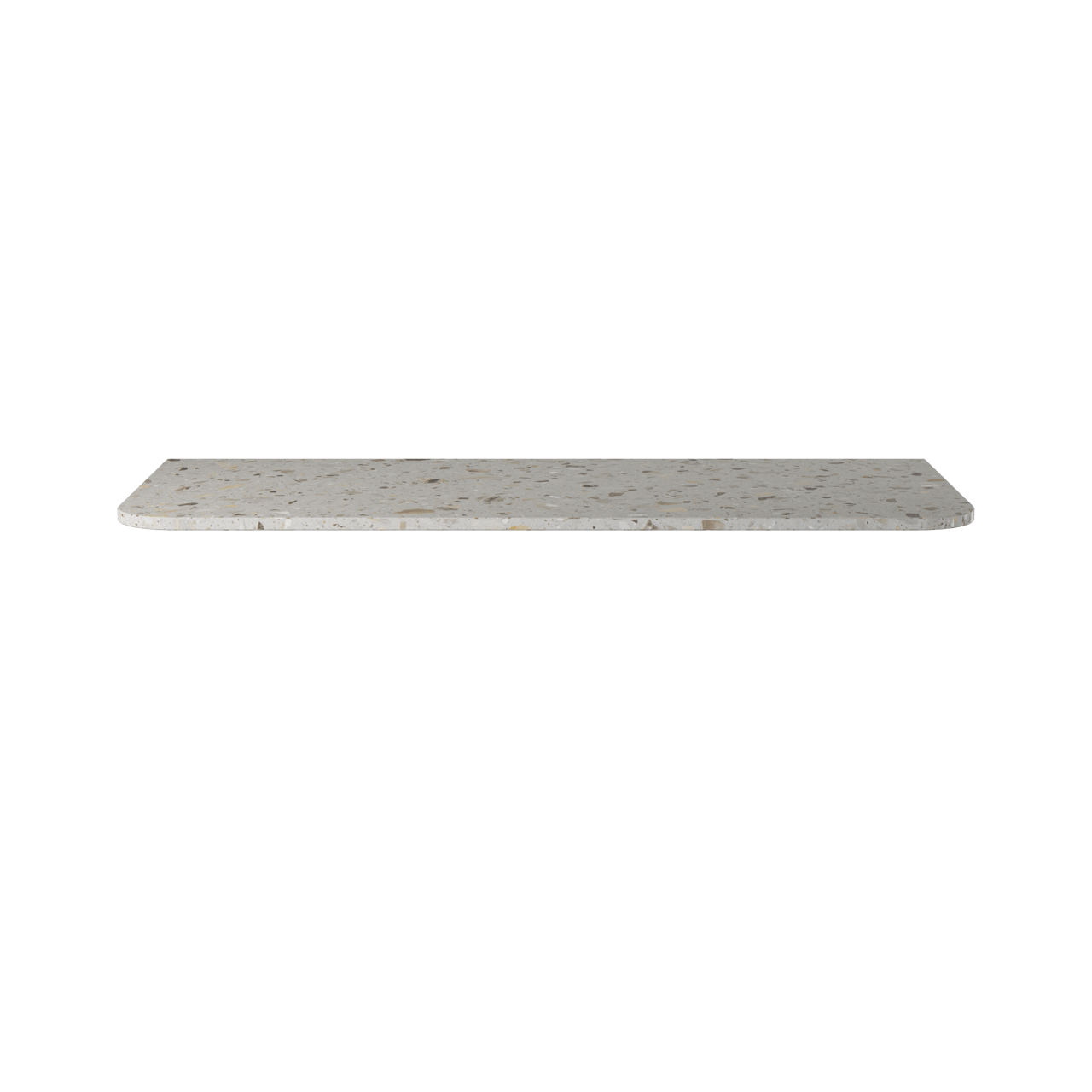 Balmani Moon Einzel- oder Doppel Waschtischplatte Terrazzo Greige 130 x 55 cm