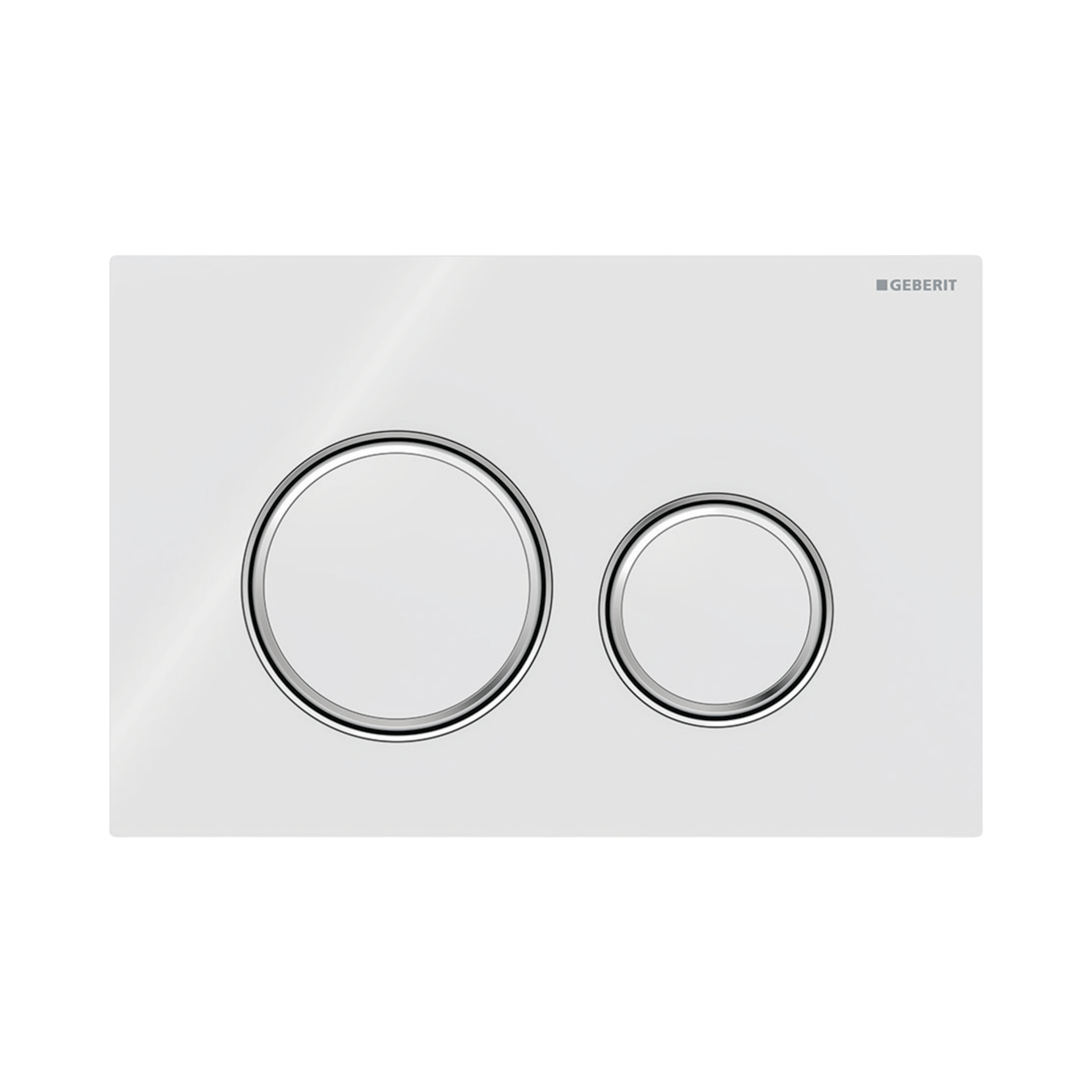 Sigma50 rond bedieningspaneel glanzend wit/glanzend chroom voor Sigma UP320 of UP720 inbouwreservoir