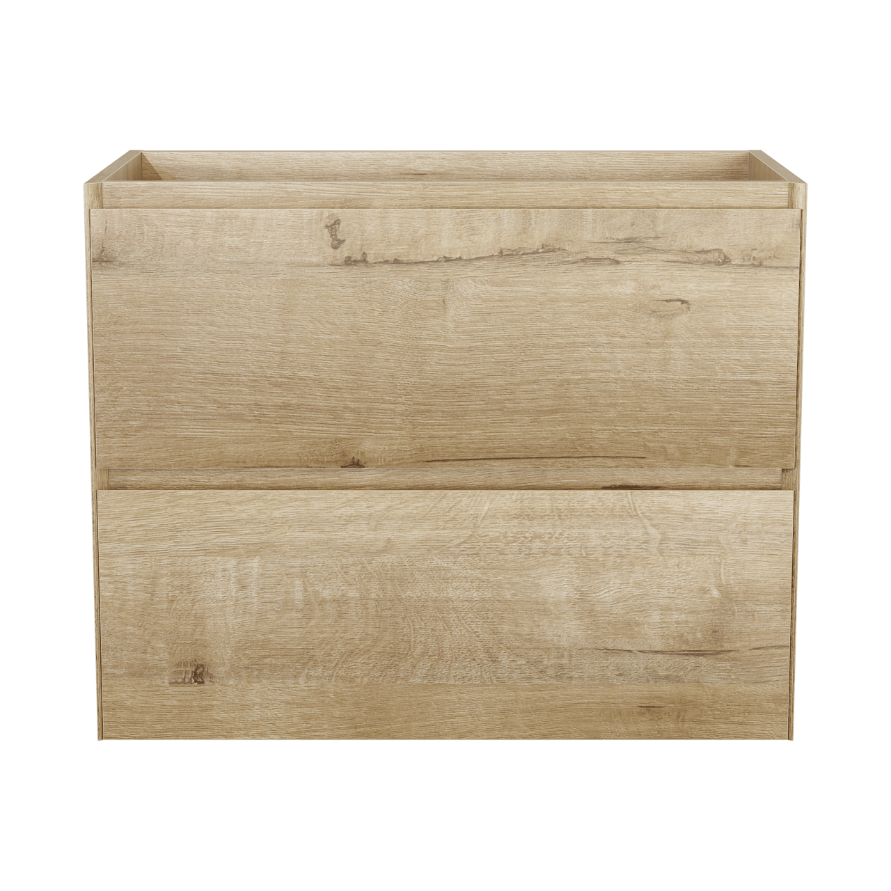 Balmani Mitra Compact hängendes möbelstück Waschtischunterschränke 80 x 46 cm raue eiche 2 Schubladen