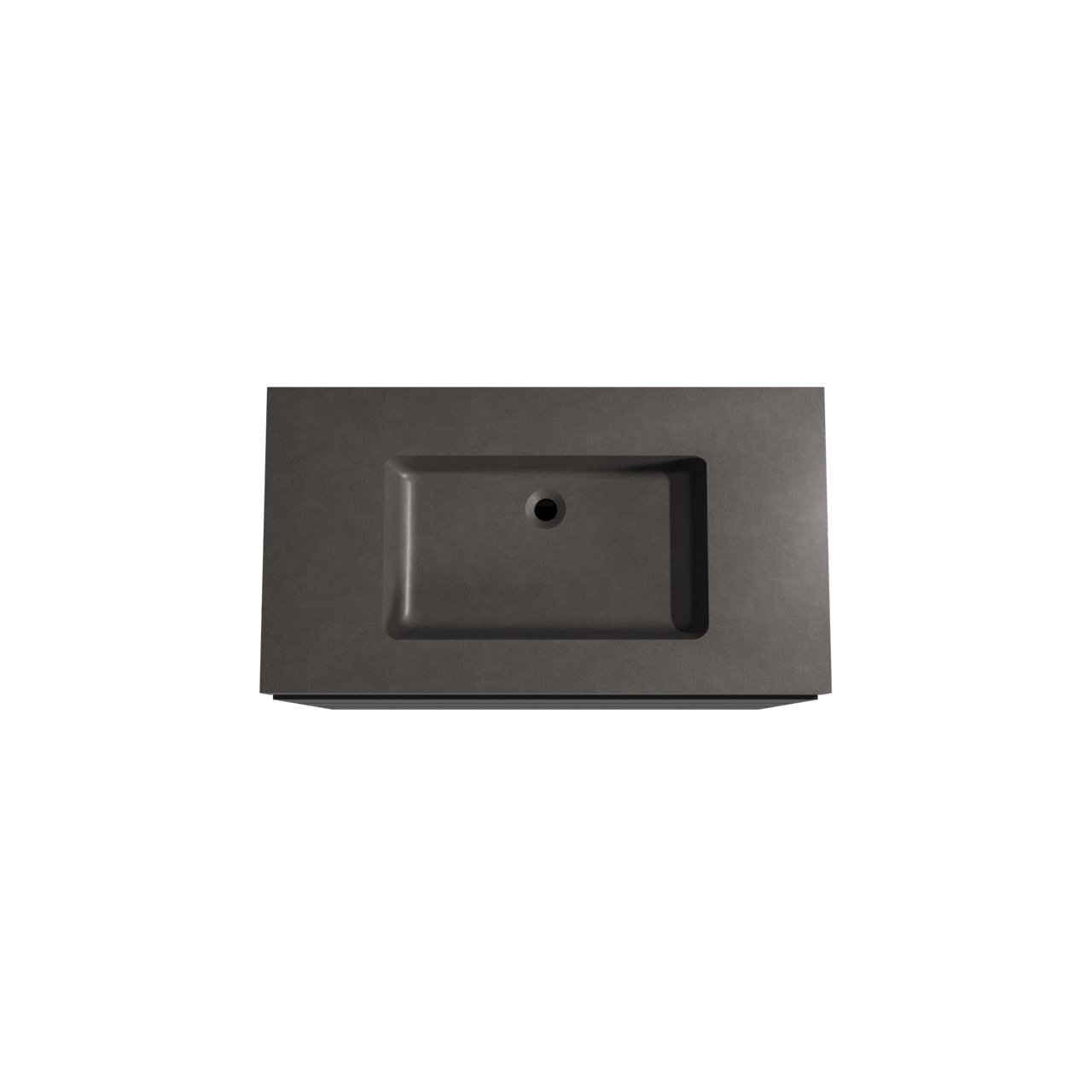 Storke Edge meuble salle de bains à poser 95 x 52 cm noir mat avec Scuro High plan simple en quartz noir mat