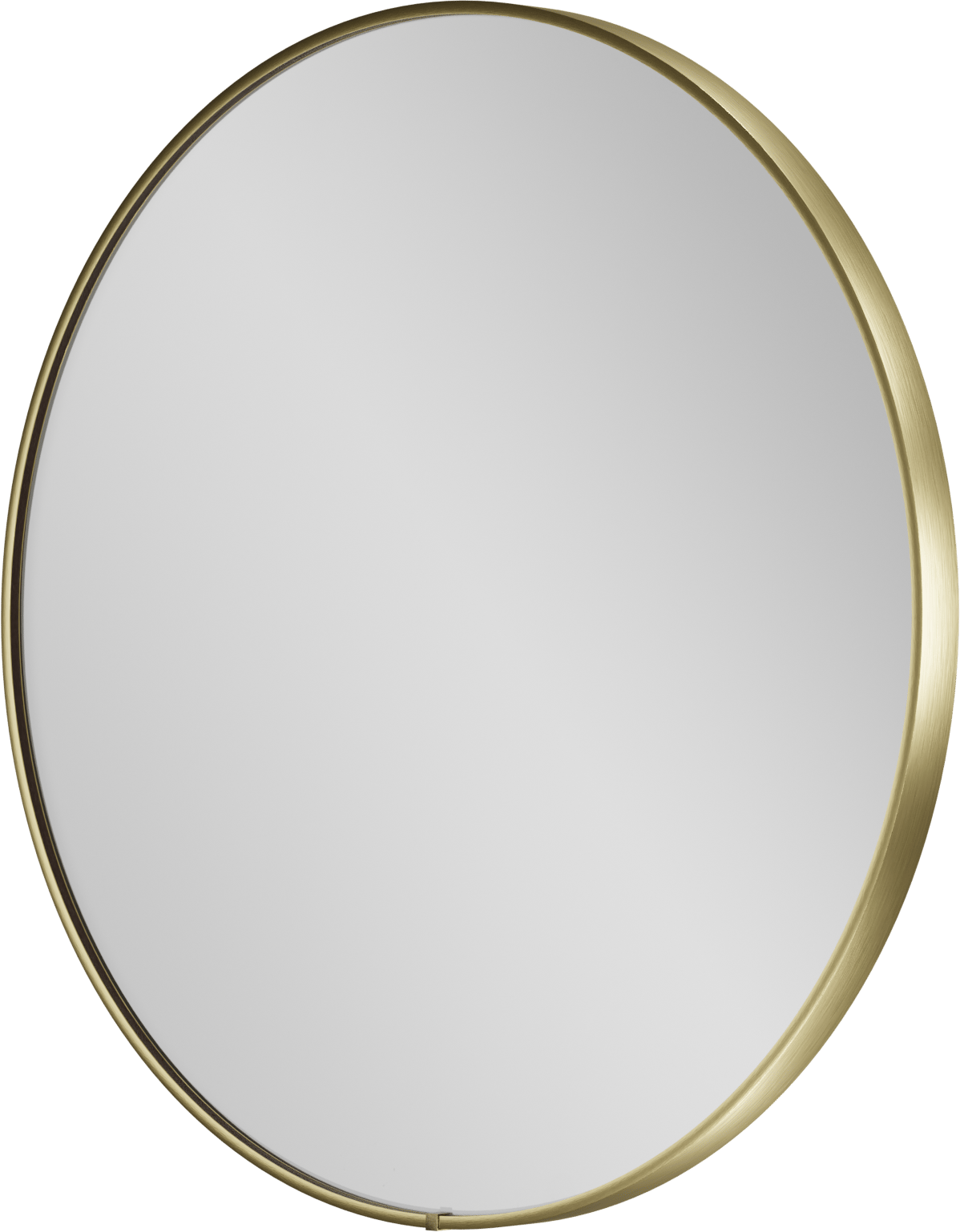 Balmani Secret rund Brushed Champagne Gold Badezimmerspiegel Ø 70 cm mit Spiegelbeleuchtung und Anti-Beschlag Spiegelheizung