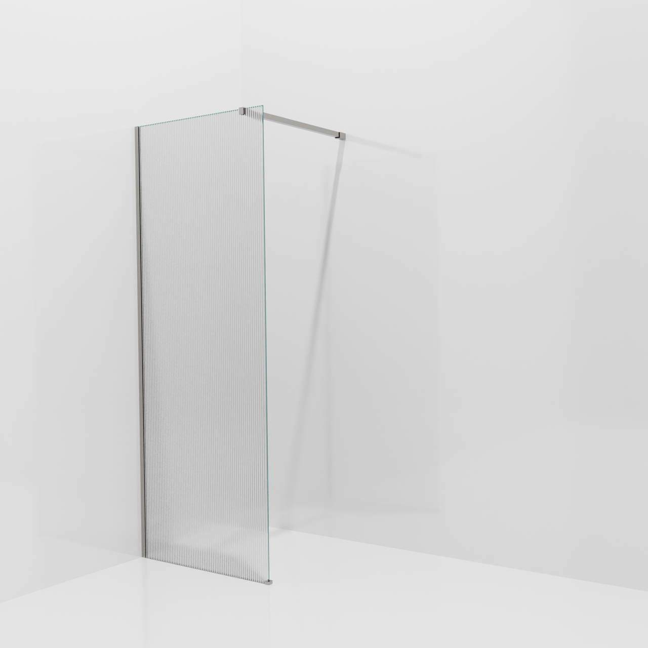 Balmani Modular inloopdouche: 80 x 200 cm, Ribs met coating, Brushed Inox profielen