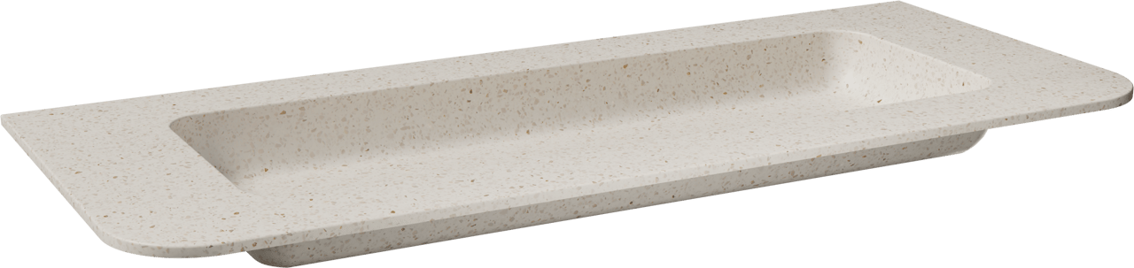 Balmani Moon simple vasque grand Desert Pearl Terrazzo 130 x 55 cm
