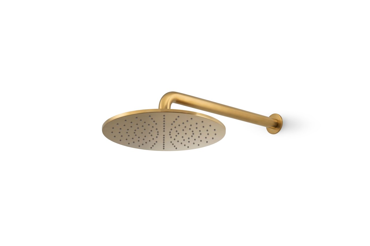 Blaufoss Smartbox Round inbouw regendoucheset thermostatische kraan Brushed Gold