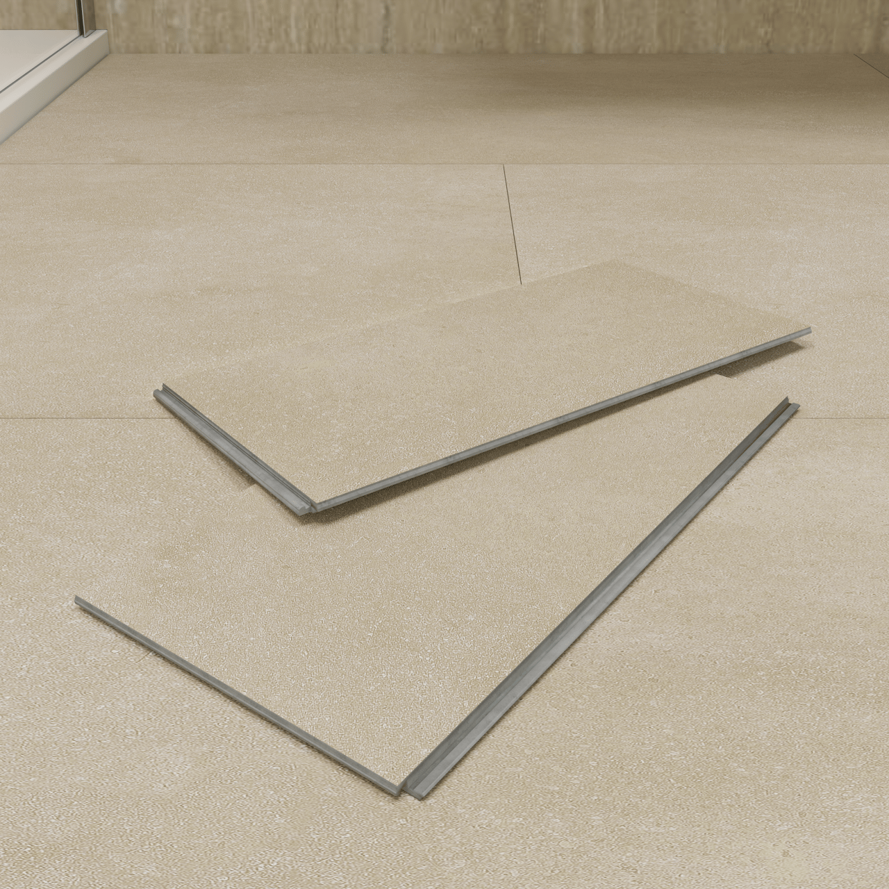 Florris Sevilla SPC-Klickvinylböden, 6 Stück, 40x80cm, Cloudy Beige