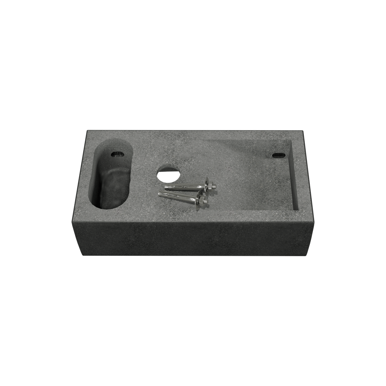 Balmani Mood lave-mains 36 x 18 cm granite aiguisé