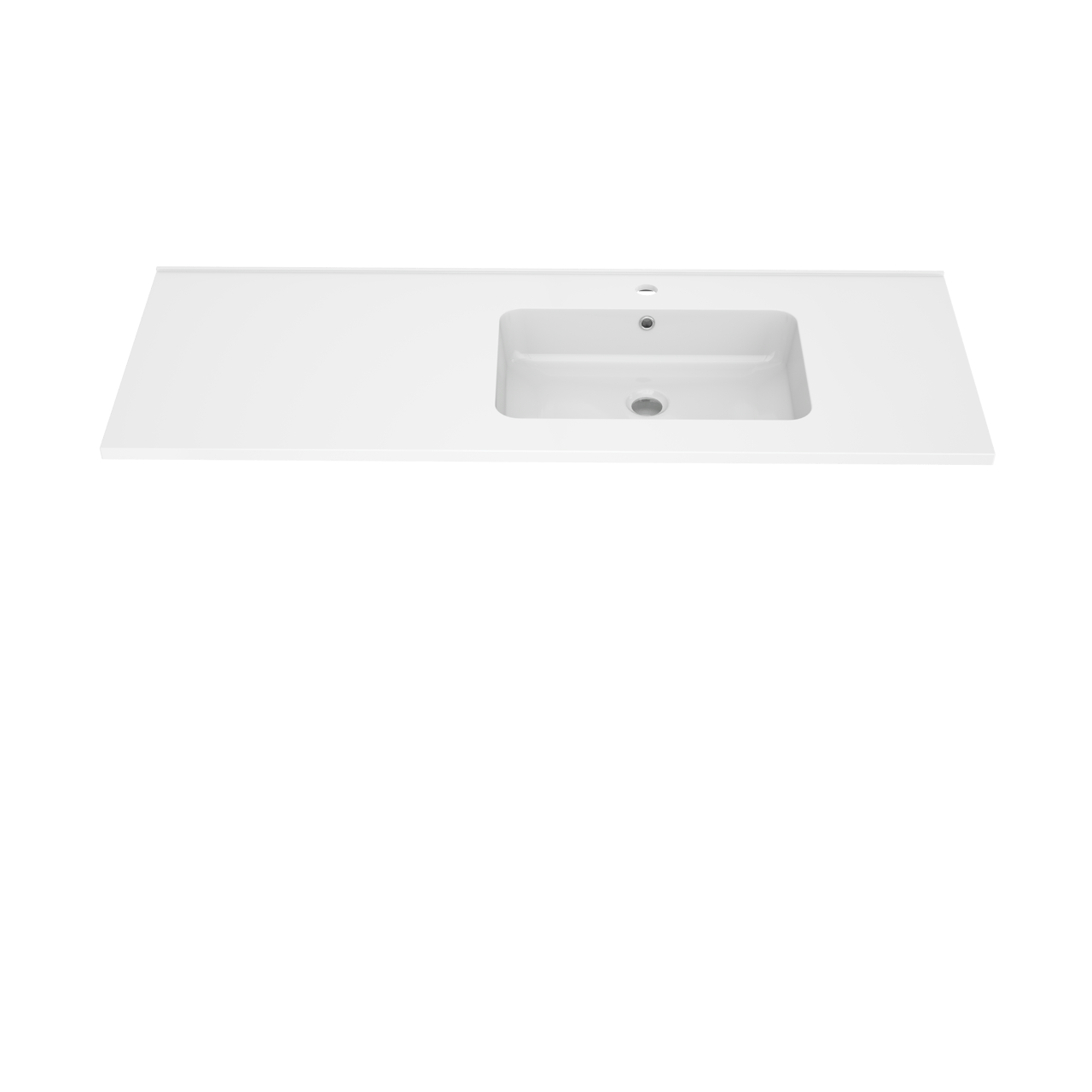 Linie Vano asymmetrisch rechtse wastafel glanzend composiet marmer 120 x 46 cm