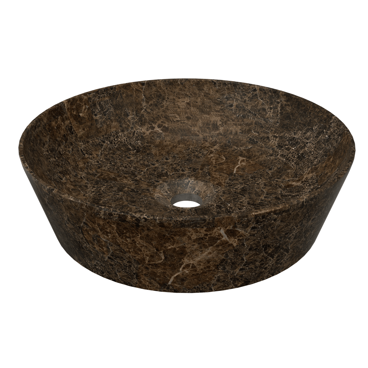 Balmani Still vasque à poser marbre Dark Emperador rond Ø 38 cm