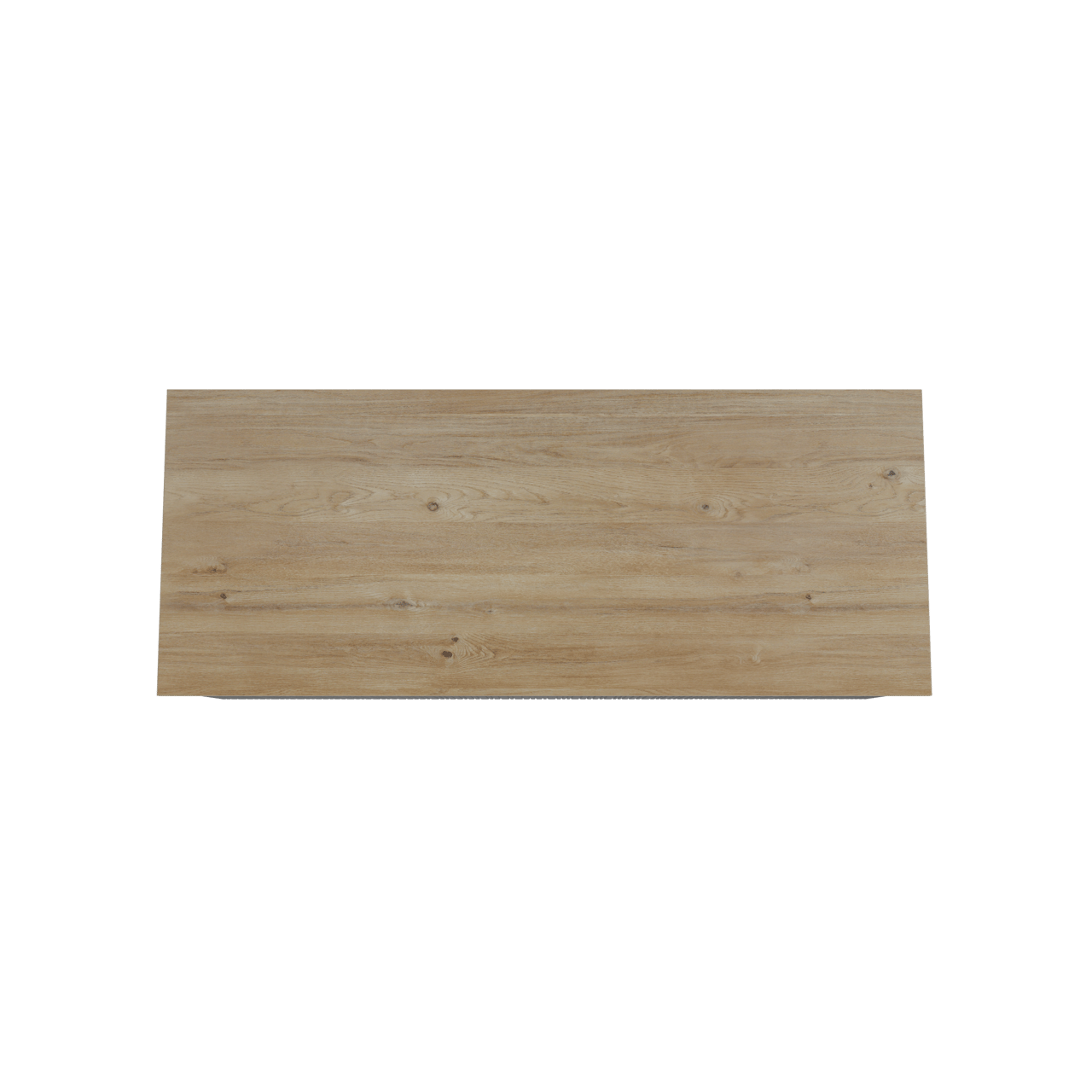 Storke Ribs zwevend badmeubel 130 x 52 cm zwart eiken met Panton enkel of dubbel wastafelblad in melamine ruw eiken, Verticale asymmetrische rechte ribbel