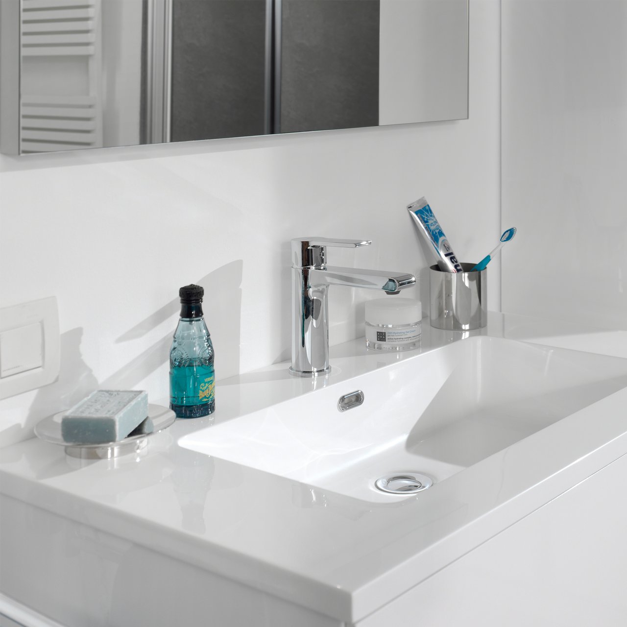 Blaufoss Carat EcoStart standaard wastafelkraan chroom