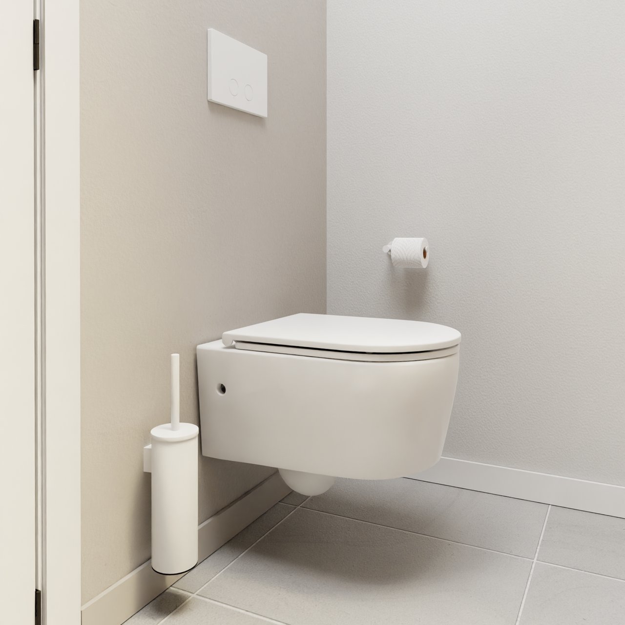 Luca Varess Zeno hangtoilet glanzend wit randloos