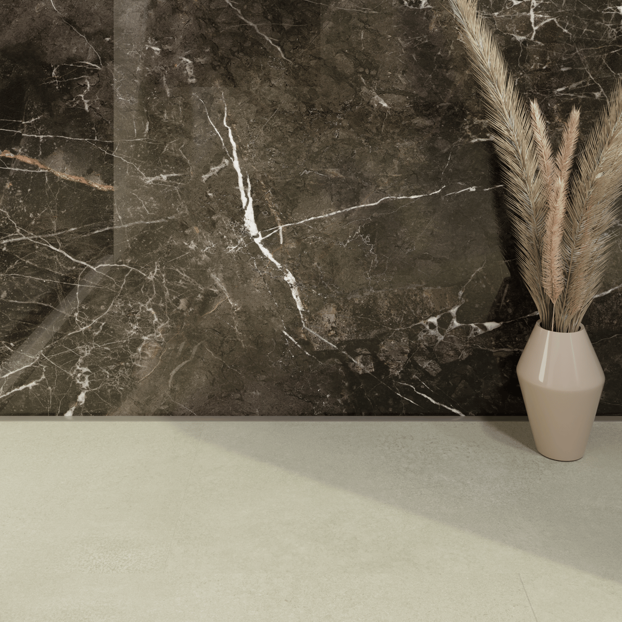Florris Milano SPC Wandpaneele, 2 Stück, 120x260cm, Marble Black Gloss