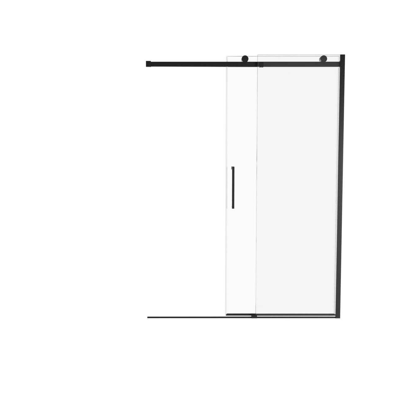 Luca Varess Boltano douche schuifdeur 150 cm x 200 cm Helder glas mat zwart profiel
