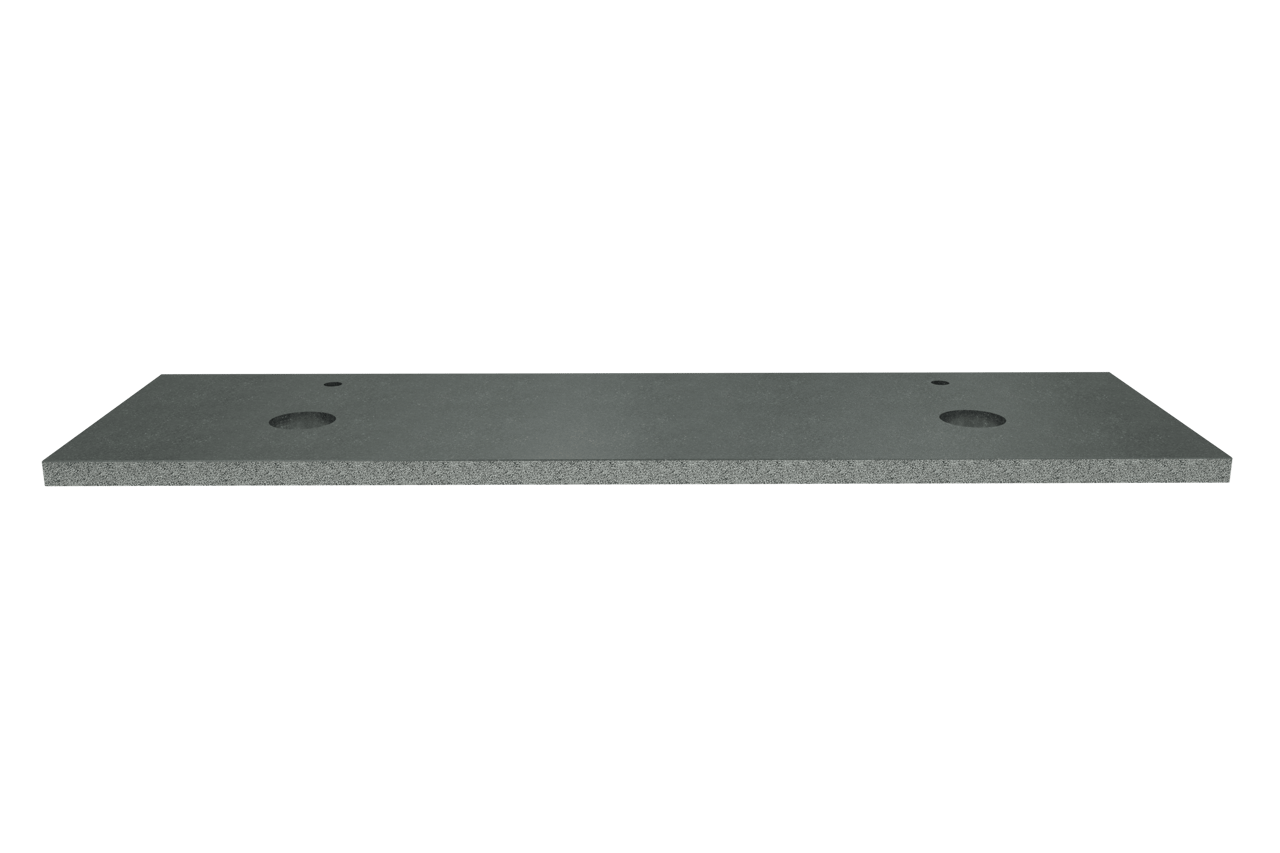 Balmani Rock tablette double pour trois meubles sous-lavabo granite aiguisé 180 x 55 cm