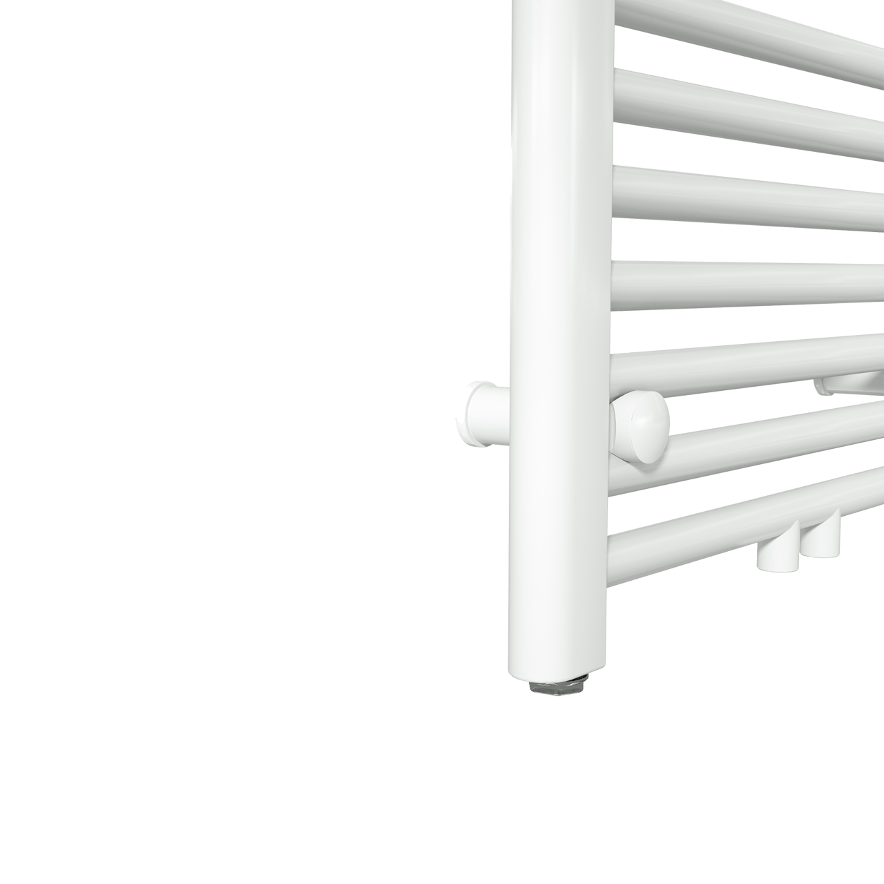 Vipera Kanza enkele handdoekradiator 50 x 180 cm elektrische verwarming glanzend wit zij- en middenaansluiting 800W, weerstand inbegrepen