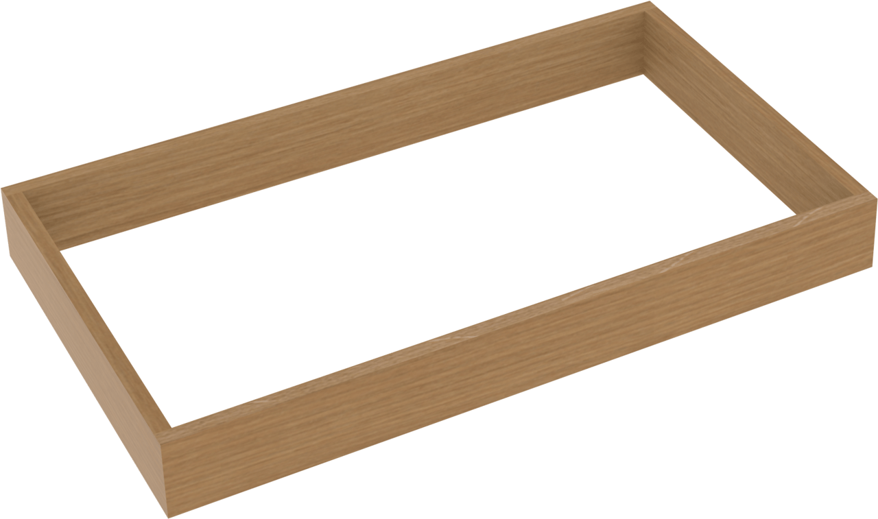 Balmani Legno Sockel für Bad-Unterschrank, Eiche verwittert, 90 x 52,5 cm