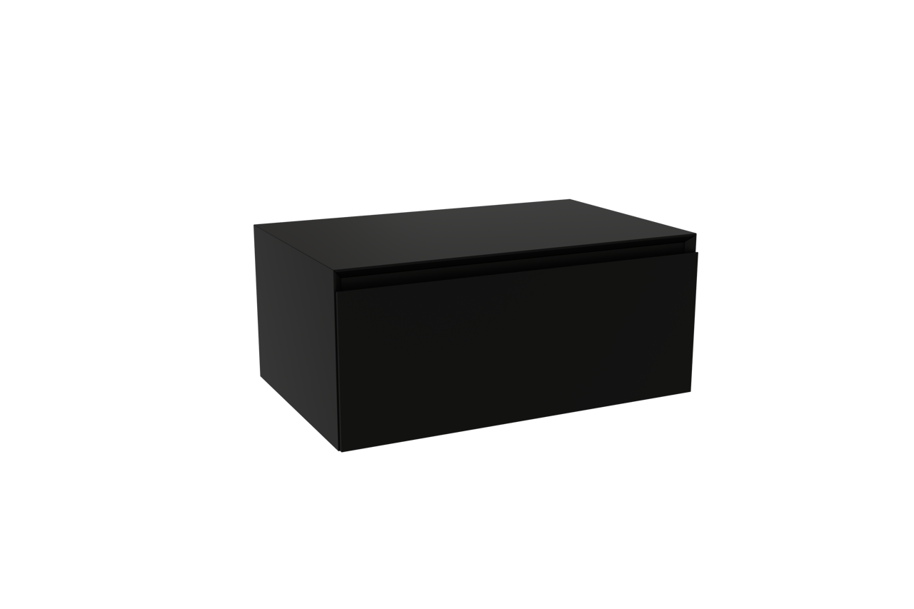 Storke Edge Modulo meuble sous-lavabo suspendu 75 x 48 cm noir mat 1 tiroir