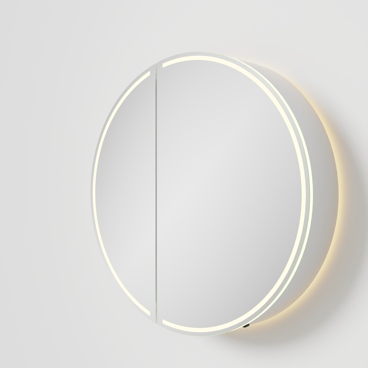Balmani Mara armoire de toilette Rond lumineux et anti-buée Ø 70 cm blanc mat