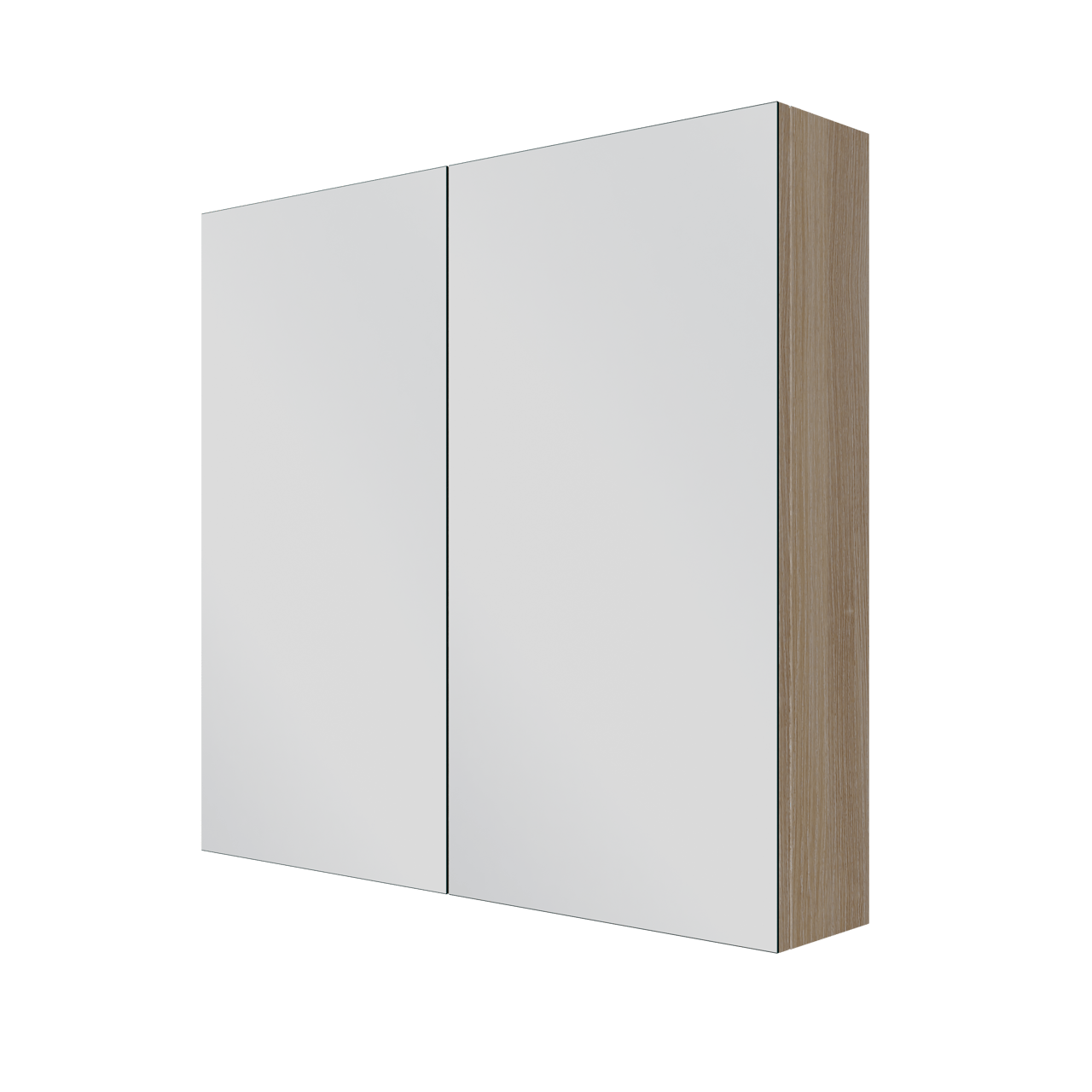 Linie Montro Spiegelschrank Bad: 80 x 75 cm, Eiche hell