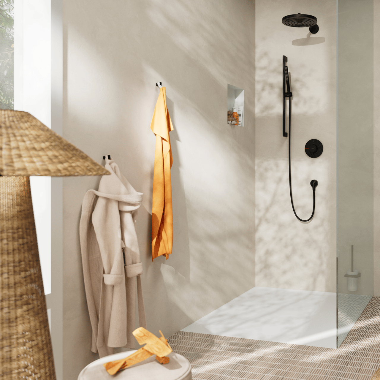Hansgrohe Showerselect Comfort S Unterputz Badewannenarmatur 2 Verbraucher Schwarz matt