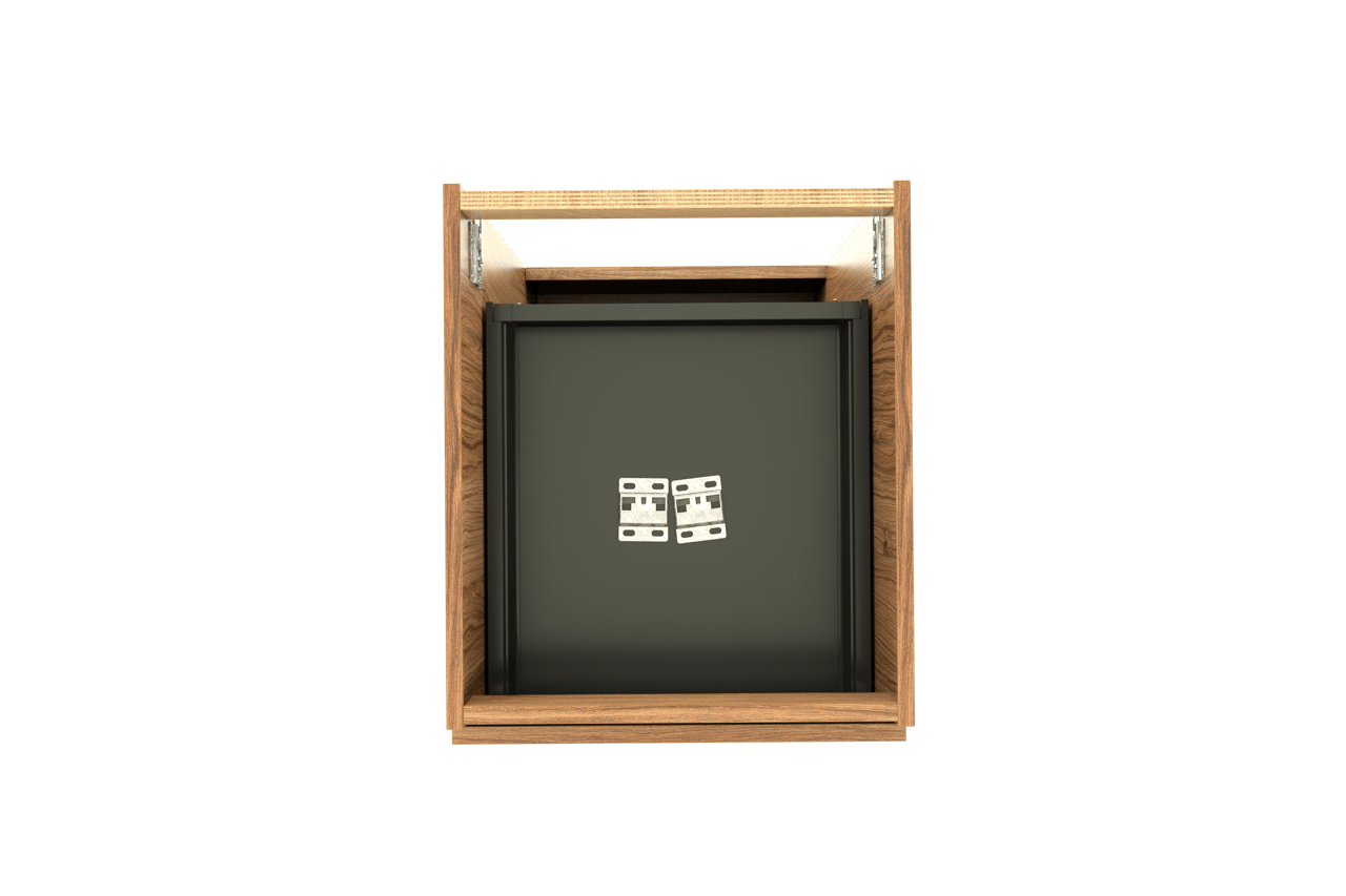 Balmani Lucida meuble sous-vasque a poser 45 x 55 cm teck 3 tiroirs
