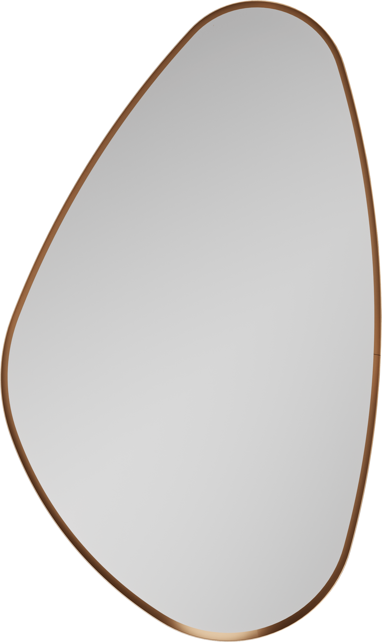 Balmani Auro Gäste-WC Spiegel: organisch, Brushed Rosegold, 45 x 75 cm