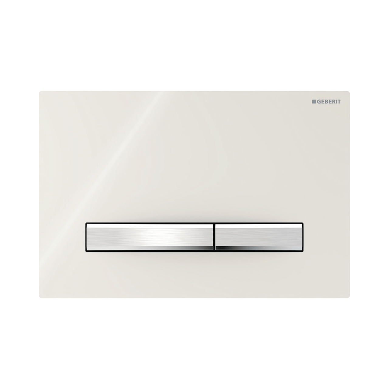 Sigma50 Betätigungsplatte, eckig, Sandgrau glänzend/Brushed Chrome für Sigma UP320 und UP720 Einbauspülkasten