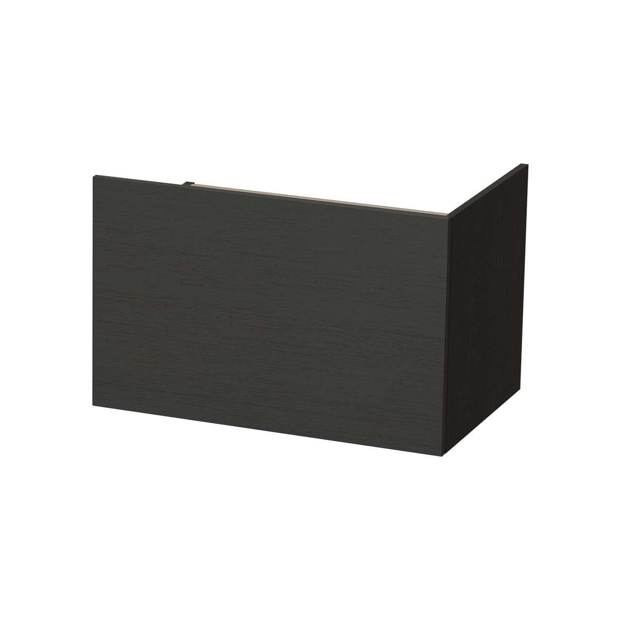 Balmani Cubo zwevende wastafelonderkast 164 x 53 cm zwarte eik 4 lades - Rechter zijde